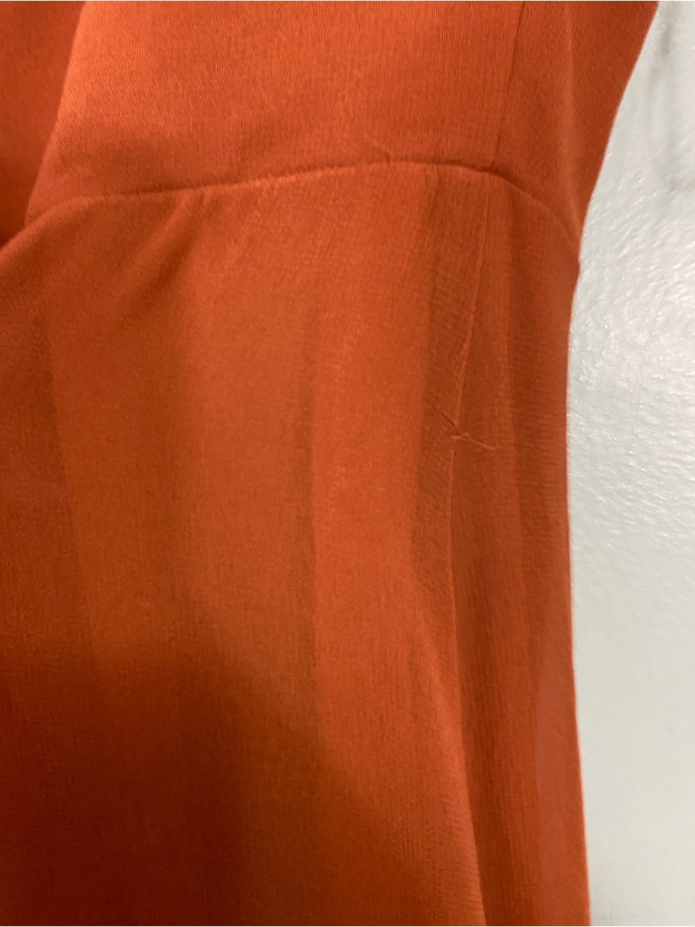 Anthropologie BHLDN Strapless Ruffle Tiered Maxi Dress Orange Size 12 - Picture 11 of 11